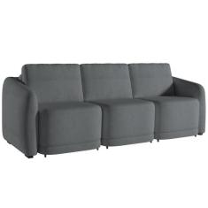 Sofá Cama para Sala de Estar 3 Lugares 276cm Montserrat K01 Bouclê Cin