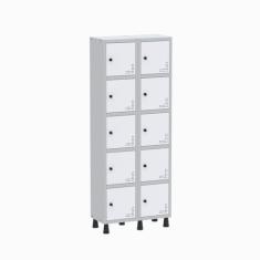 Armário Locker Guarda Volume Aço Light 10 Portas 69x179,5cm - Pandin M