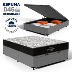 Cama Box Baú com Colchão de Espuma D45 Ortobom Airtech 150 D45 Casal 1