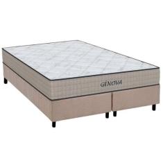 Cama Box Queen: Colchão Espuma Orthoflex D45 Genova + Base CRC Suede C