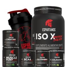 Kit Whey Protein ISO X 1800g + Creatina 100g + BCAA + Glutamina 100g +