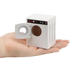 Cutemini- Máquina de lavar em miniatura para casa de bonecas 1:12 Modelo de eletrodoméstico para móveis Máquina de lavar roupa Mini máquina de lavar roupa Acessórios de decoração Tampa que pode ser a