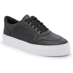 Tênis Flatform Feminino Cadarço Conforto Dia a Dia Leve-Feminino