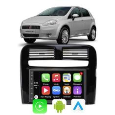 Kit Multimidia Android Punto 2008-2012 7 Pol Carplay + Câmera de Ré - 