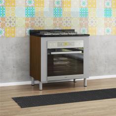 Balcão para Forno e Cooktop Bartira Rubi com 4 Bocas - 80,1cm de largura