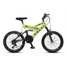 Bicicleta Colli 310/13 Aro-20 Dupla Suspensão 21 Marchas Amarelo
