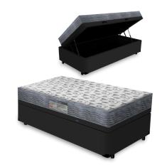Cama Box Baú Solteiro + Colchão D33 Ortobom Iso 100 78cm