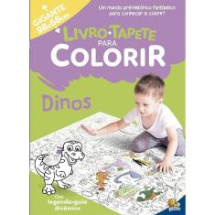 Livro Infantil Tapete Para Colorir - Dinossauros