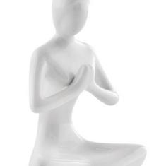 Escultura Yoga Branca Em Porcelana 12969 Mart