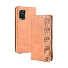 Capa para XIAOMI Mi 10 Lite, capa flip carteira de couro para XIAOMI Mi 10 Lite, capa magnética retrô para telefone, capa carteira com compartimentos para cartão