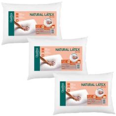 Kit com 3 Travesseiros de Látex Alto - Duoflex