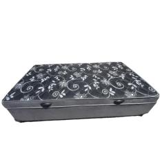 Cama Box Baú Solteiro Conjugado, (com colchão acoplado) em Suede Cinza