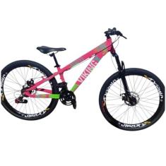 Bicicleta Freeride Aluminio Tuff 25 Aro 26 24V Vikingx Rodas Vmaxx Sus