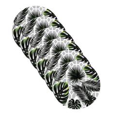 Sousplat Cinza/Folhagens - NSW, Sem base, 6 Peças