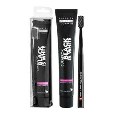 Kit Creme Dental Black is White 90mL +Escova Dental Curaprox