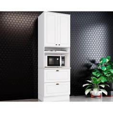 Paneleiro De Cozinha Modulado Americana C/ 2 Portas E 2 Gavetas (1 Forno) Branco - Henn