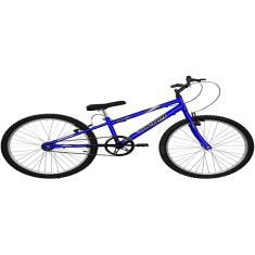 Bicicleta de Passeio Ultra Bikes Esporte Rebaixada Aro 24 Reforçada Freio V-Brake Sem Marcha Azul