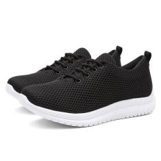 Tênis Casual Liso Tecido Com Cadarço Confortável Dia a Dia