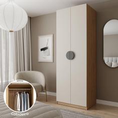 Guarda-Roupa Modulado Joy com Cabideiro CabeCasa MadeiraMadeira Cinza Sereno/Avena