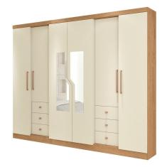Guarda-Roupas com Espelho 6 Portas 6 Gavetas Multimóveis CR35118