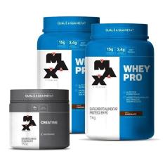 Combo 2 Whey Protein de 1kg e Creatina de 150g Max Titanium-Unissex