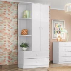 Guarda-Roupa de Bebê 2 Portas 2 Gavetas Labirinto - Henn