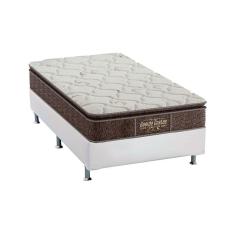 Cama Box Solteiro: Colchão Ortopédico Probel Guarda Costas Extra Firme + Base CRC Courano White (88x188)