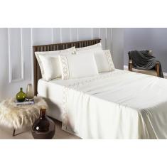 Jogo de cama casal super king infinity exclusivo bordado micro percal 