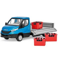 Caminhão Brinquedo Miniatura Iveco Daily Carroceria Drop Side Meninos 