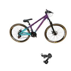 Bicicleta Aro 26 Vikingx Tuff 44 Aluminio 24v Cambio Shimano Mtb Freer