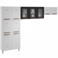 Cozinha Compacta de Aço 3 Peças Mirage New Telasul Branco com Preto