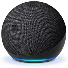Echo Dot 5ª geração | O Echo Dot com o melhor som já lançado | Cor Preta. Caixa com Assistente de Voz, Bluetooth e Som Potente