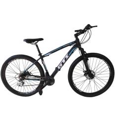 Bicicleta Aro 29 Gti Roma 24V Alumínio Freios a Disco Hidráulicos Suspensão Dianteira Mtb-Unissex