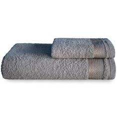 Jogo de Toalhas Gigante 2 Peças 340g/m2 100% Algodão - Sublime (Gris)