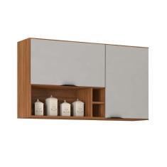 Armário De Cozinha Modulado Aéreo Firenze 2 Portas 120cm Amendola/nude Prime Tx - Demóbile