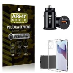 Carregador Veicular Com Capinha Edge 30 Fusion E Película 3D