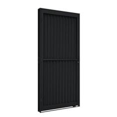 Porta de Aço de Giro Calha 215x85cm Aço Pronto Riobras Preto