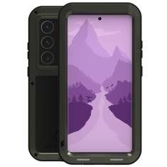 LJFLYXRI Capa protetora de corpo inteiro ultra resistente para Galaxy S24 da Tough Armour, capa à prova de choque de alumínio e silicone feita para aventura e ótima proteção, para Samsung Galaxy S24