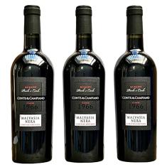 Vinho Conte di Campiano Malvasia Nera 2016 | Kit com 3 Garrafas | Oferta