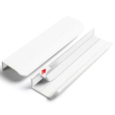 BaiNong Pacote com 5 puxadores autoadesivos de armário de 15 cm branco quente puxadores de armário puxadores de borda de gaveta puxadores para armário puxadores de dedo para puxadores de gaveta