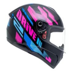 Capacete Masculino Fly Drive 2 Hg Atitude Rosa Fechado, Rosa, 58