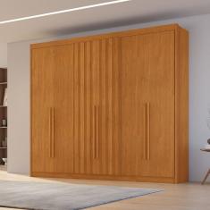 Guarda Roupa Casal 6 Portas com 2 Portas Ripadas 6 Gavetas Cinamomo