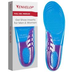Envelop Palmilhas de gel de massagem – Palmilhas ortopédicas para sapatos para mulheres, homens, fascite plantar, pés chatos, tênis, corrida, saltos altos, caminhada, conforto, dor nos pés, botas de trabalho – Unissex