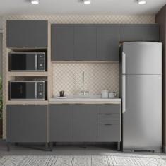 Cozinha Modulada 4 Peças FTM004 Avena Grafito Demobile - Demóbile, Ave