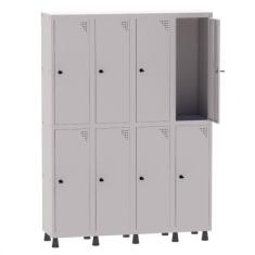 Armário Guarda Volume Locker Roupeiro 4 Vãos 8 Portas Aço GRP504/8 Cin