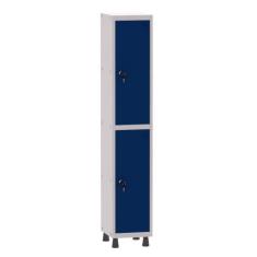 Armário Guarda Volume Locker Roupeiro 1 Vão 2 Portas Aço GRF501/2 Cinz