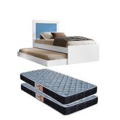 Cama De Solteiro Luara Para Quarto Criança/Adulto Com Cama Auxiliar Já