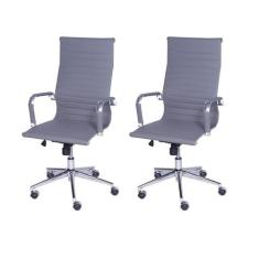 Kit 2 Cadeiras Escritório Presidente Esteirinha Rodízio Relax material