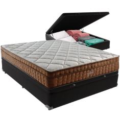 Cama Box Baú e Colchão Anjos Star Pillow In  Casal Anjos