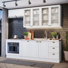 Cozinha Compacta 6 Peças Com Módulo Forno De Embutir Branco